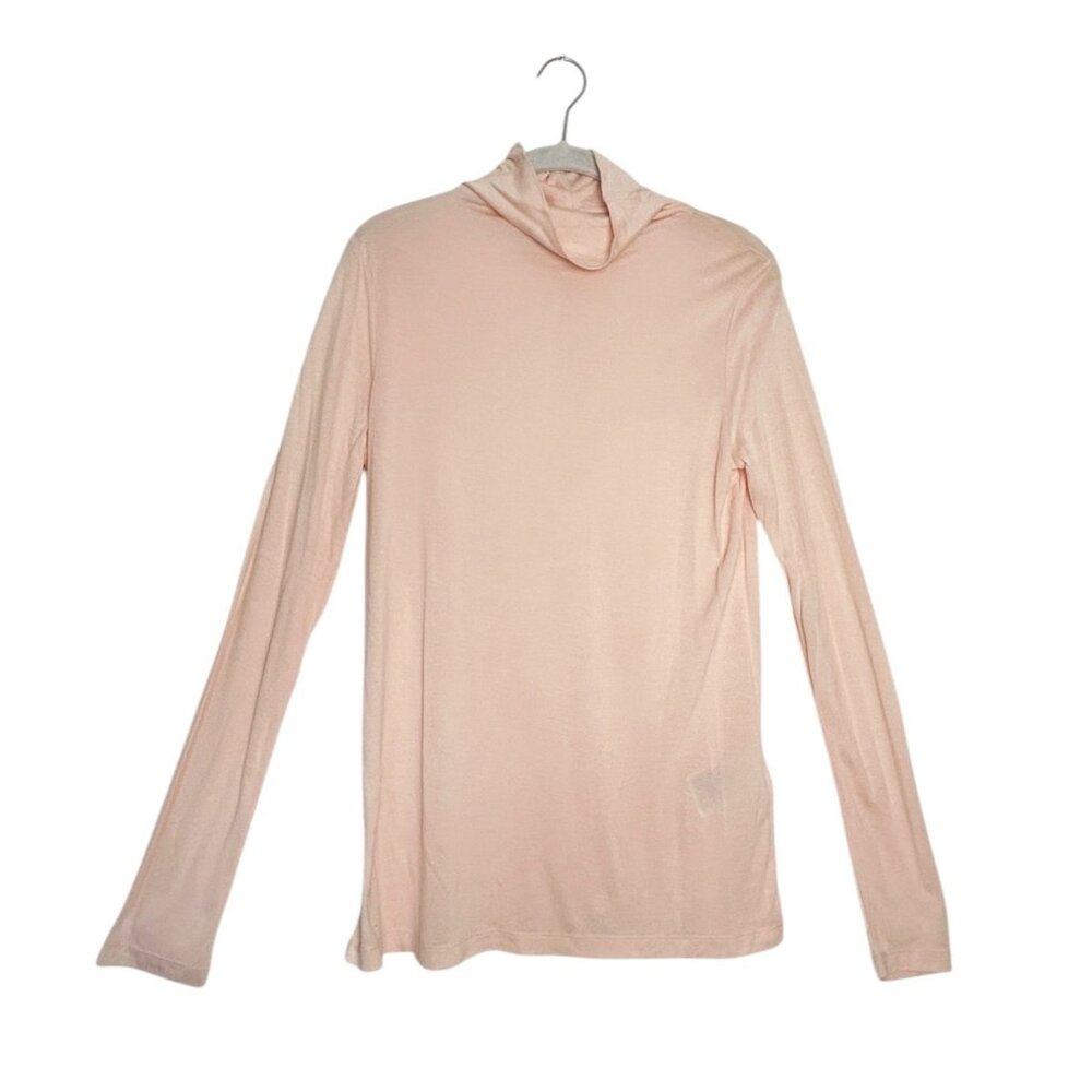 Banana Republic Women's Modal Long Sleeve Turtleneck Top in Pink - Sz M